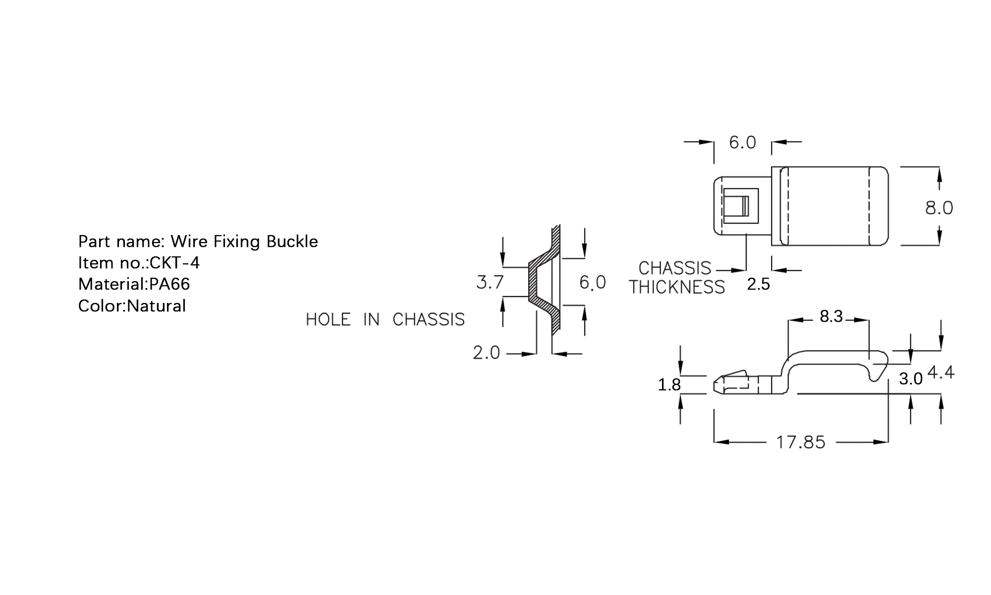 Wire Fixing Buckle CKT-4